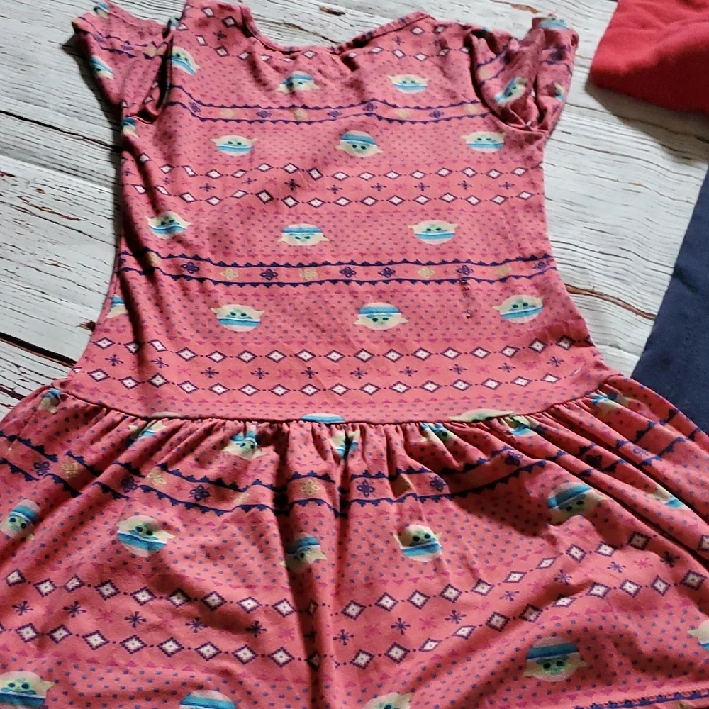 Girls' Dresses Set - Pink, Red, and Gray
